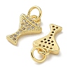 Rack Plating Brass Micro Pave Cubic Zirconia Pendants KK-K392-55G-2