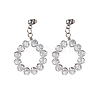 Glass Brided Beaded Dangle Stud Earrings & Multi-strand Bracelet SJEW-JS01257-6