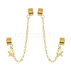 Brass Cuff Earrings EJEW-JE05407-02-1