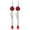 304 Stainless Steel Dangle Earrings EJEW-JE06065-S-1