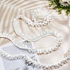 20M Polyester Satin Pleated Lace Ribbon OCOR-WH0093-01A-4