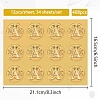 34 Sheets Self Adhesive Gold Foil Embossed Stickers DIY-WH0509-085-2