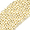 Eco-Friendly Glass Pearl Barrel Beads Strands HY-O001-A-03-1