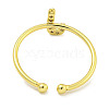 Rack Plating Brass Open Cuff Rings for Women RJEW-F162-02G-J-3