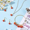 30 Pieces Thanksgiving Pumpkin Charms Pendant Fall Theme Charm 3D Orange Pumpkin Charms for Jewelry Necklace Bracelet Earring Making Crafts JX295A-5