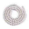 Electroplate Opaque Solid Color Glass Beads Strands EGLA-A044-P4mm-L19-2