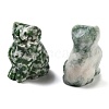 Natural Green Spot Jasper Carved Figurines DJEW-L023-B07-1