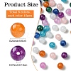 80Pcs 8 Colors Round Imitation Cat Eye Resin Beads RESI-YW0001-81-2