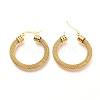 304 Stainless Steel Mesh Hoop Earrings EJEW-C501-12G-A-2