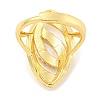 Brass Horse Eye Open Cuff Ring for Women RJEW-M173-08G-2