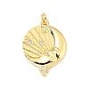 Brass Micro Pave Cubic Zirconia Pendants KK-G416-63G-1