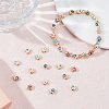 150Pcs 5 Colors Alloy Enamel Beads ENAM-HS0001-04-5