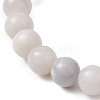 Round Natural Dendritic Agate Beaded Stretch Bracelets for Women BJEW-JB11045-02-4