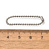 Brass Ball Chain Bracelets for Women Men BJEW-M059-01P-3