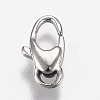 Tarnish Resistant Polished 316 Surgical Stainless Steel Lobster Claw Clasps STAS-Z013-05B-2