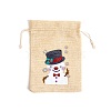 Christmas Theme DIY Diamond Painting Drawstring Gift Bag Kit DIAM-PW0010-72B-04-1