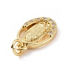 Brass Micro Pave Cubic Zirconia Pendants KK-C012-10G-3