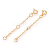 Brass Cable Chain Chain Extender KK-ZX024-36G-B-2