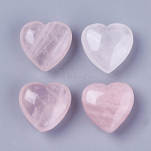 Natural Rose Quartz Heart Love Stone G-O174-13