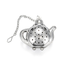 Teapot Shape Tea Infuser AJEW-P091-01P