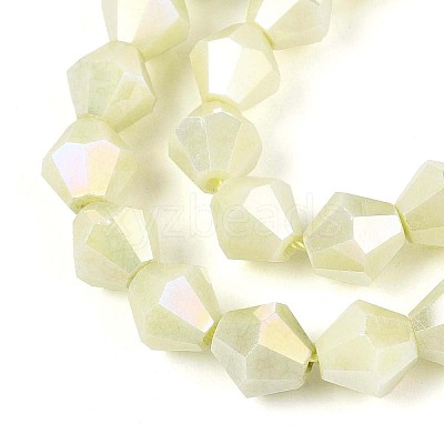 Anti-Tarnish Electroplate Glass Beads Strands GLAA-T025-8mm-13J-1