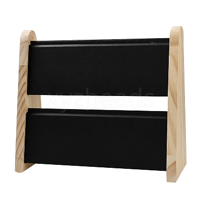 2-Tier PU Leather Pendant & Necklace Display Stands NDIS-F004-01A-1