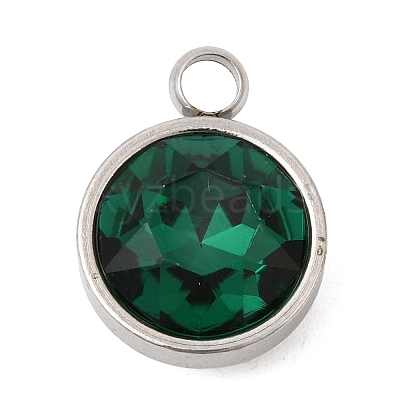 Birthstone Theme May 304 Stainless Steel Pendants STAS-G082-17P-05-1