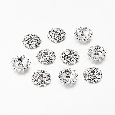 Tibetan Style Alloy Bead Caps X-LF1650Y-1