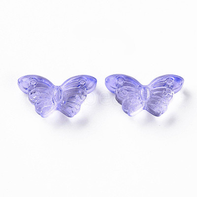 Transparent Spray Painted Glass Beads GLAA-S190-018A-06-1