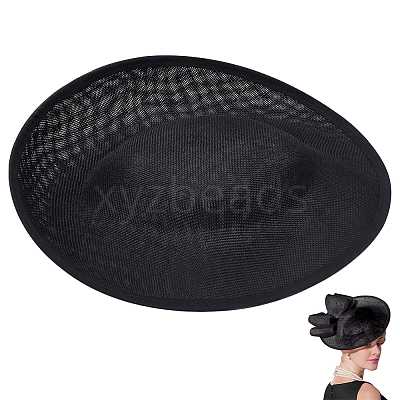 Linen Mini Hat Fascinator Base AJEW-WH0561-32A-1
