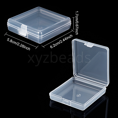 20Pcs Transparent Plastic Bead Containers CON-BC0002-26-1