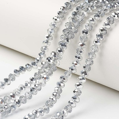 Electroplate Transparent Glass Beads Strands EGLA-A034-T3mm-M16-1