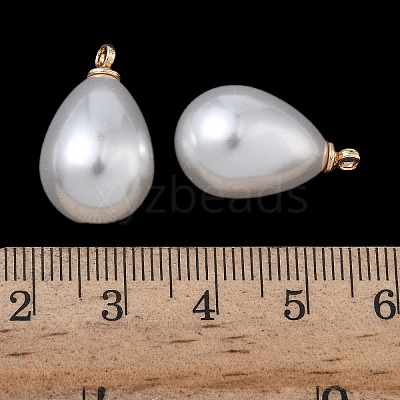 ABS Plastic Pearl Pendants X-FIND-Z105-03H-01G-1