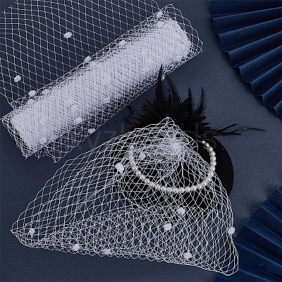 Elastic Polyester Deco Mesh Ribbons DIY-GF0009-01B-1