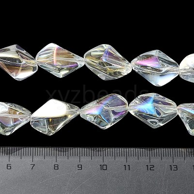 Electroplate Transparent Glass Beads Strands EGLA-E060-01A-1