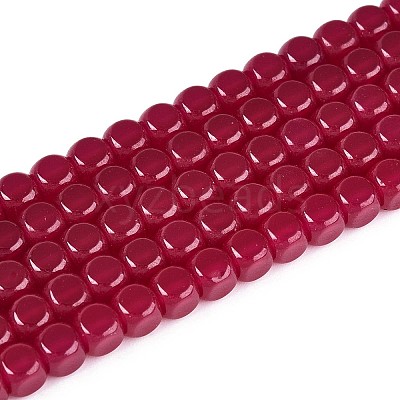 Lab Grown Red Corundum Beads Strands G-G106-N01-03-1