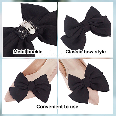 2Pcs Bowknot Polyester Shoe Decoration FIND-DR0001-64D-1