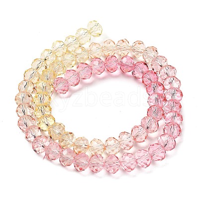Transparent Painted Glass Beads Strands X1-DGLA-A034-T8mm-A09-1