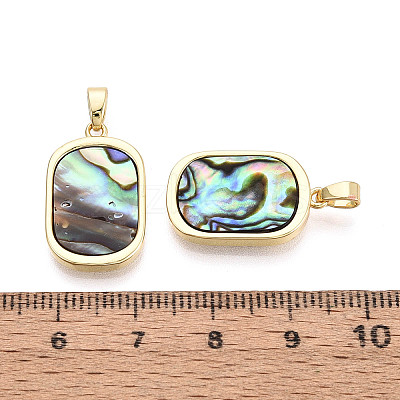 Natural Paua Shell Pendants KK-T073-64A-1