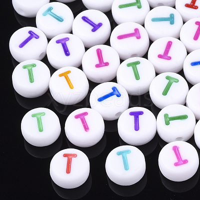 Initial Acrylic Beads OACR-E001-20T-1