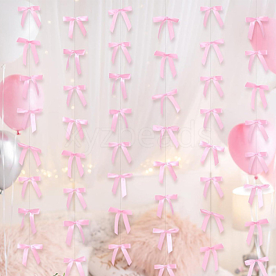 6Pcs Polyester Bowknot Hanging Streamer AJEW-SP0002-71B-1