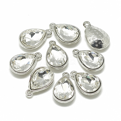 Alloy Glass Charms PALLOY-T028-7x10mm-01-1