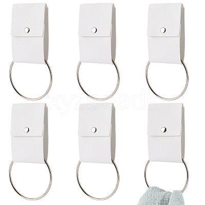 6Pcs PU Leather Towel Hook AJEW-CL0003-35B-1
