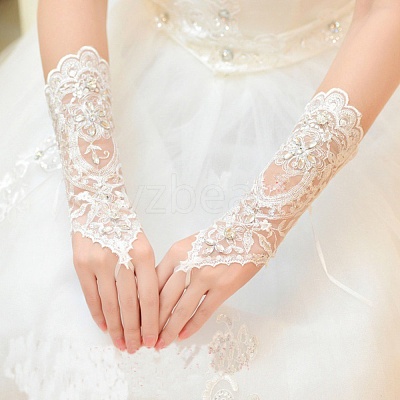 Flower Parttern Lace Gloves HUDU-PW0001-076-1