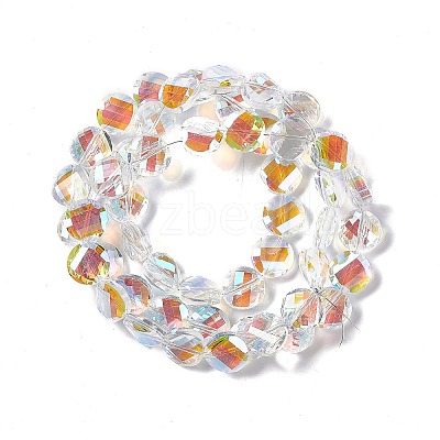 Faceted Glass Beads Strands EGLA-E030-01G-1