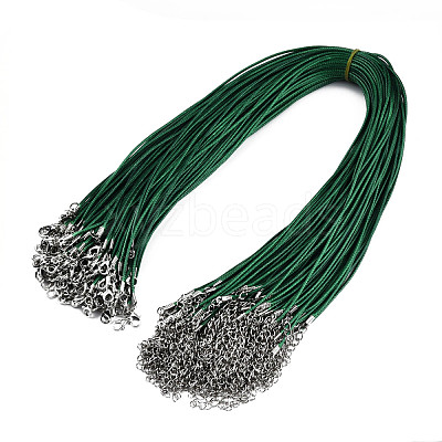 Waxed Cotton Cord Necklace Making MAK-S034-019-1