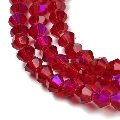 Transparent Electroplate Glass Beads Strands EGLA-A039-T2mm-L27-1