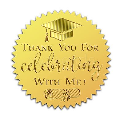 Self Adhesive Gold Foil Embossed Stickers DIY-WH0211-357-1