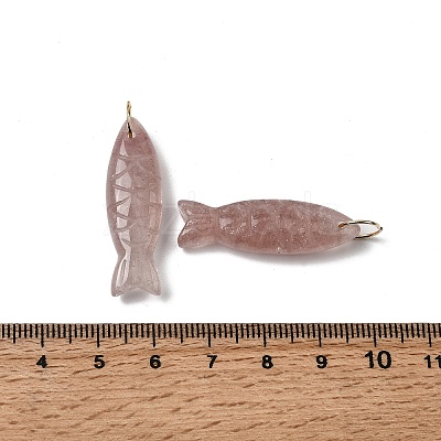Natural Strawberry Quartz Carved Pendants X-G-G314-01G-01-1