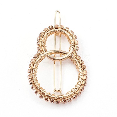 Alloy Hollow Geometric Seed Beads Hair Barrettes PHAR-JH00075-1